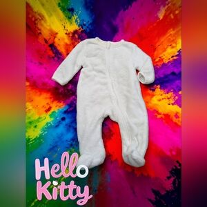 *0895 Hello Kitty zip plush sleeper pajama Girls 6 months